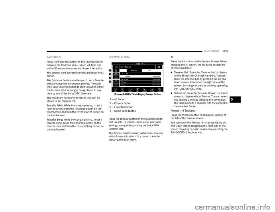 JEEP WRANGLER 4XE JL 2022  Owners Manual 5

22_JL_OM_EN_USC_t.book  Page 245   