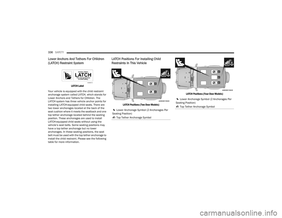 JEEP WRANGLER 4XE JL 2022  Owners Manual ��/�R�Z�H�U��$�Q�F�K�R�U�D�J�H��6�\�P�E�R�O�����$�Q�F�K�R�U�D�J�H�V��3�H�U�
�6�H�D�W�L�Q�J��3�R�V�L�W�L�R�Q�\f
��7�R�S��7�H�W�K�H�U��$�Q�F�K�R�U�D�J�H��6�\�P�E�R�O 