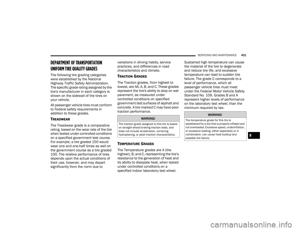 JEEP WRANGLER 4XE JL 2022  Owners Manual �:�$�5�1�,�1�*�
�7�K�H��W�U�D�F�W�L�R�Q��J�U�D�G�H��D�V�V�L�J�Q�H�G��W�R��W�K�L�V��W�L�U�H��L�V��E�D�V�H�G�
�R�Q��V�W�U�D�L�J�K�W��D�K�H�D�G��E�U�D�N�L�Q�J��W�U�D�F�W�L�R�Q��W�H�V�W�V�