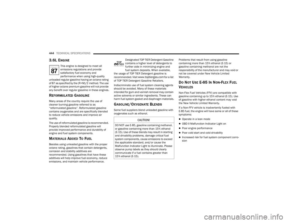 JEEP WRANGLER 4XE JL 2022  Owners Manual �&�$�8�7�,�2�1�
��2��1�2�7��X�V�H��(������J�D�V�R�O�L�Q�H��F�R�Q�W�D�L�Q�L�Q�J��P�H�W�K�D�Q�R�O��
�R�U��J�D�V�R�O�L�Q�H��F�R�Q�W�D�L�Q�L�Q�J��P�R�U�H��W�K�D�Q����\b��H�W�K�D�Q�R�