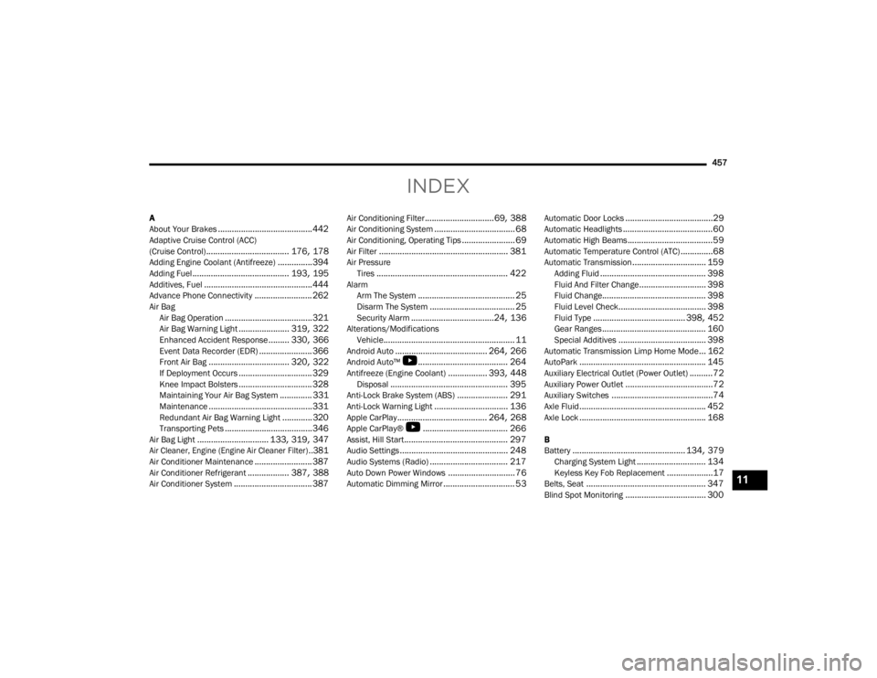 JEEP WRANGLER 4XE JL 2022  Owners Manual 11

22_JL_OM_EN_USC_t.book  Page 457   