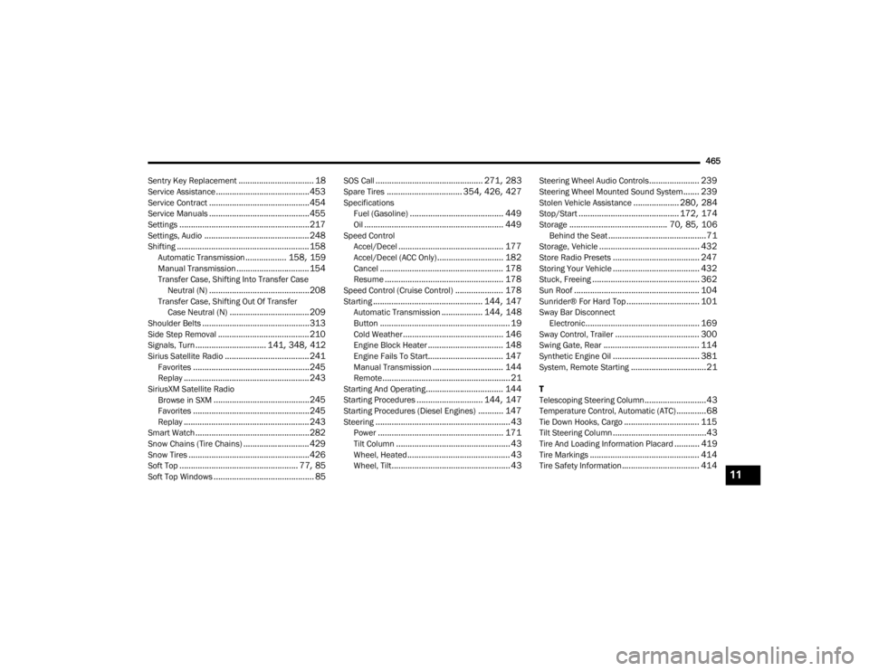JEEP WRANGLER 4XE JL 2022 Owners Manual 11
22_JL_OM_EN_USC_t.book Page 465 JEEP WRANGLER 4XE JL 2022 Owners Manual 11
22_JL_OM_EN_USC_t.book Page 465