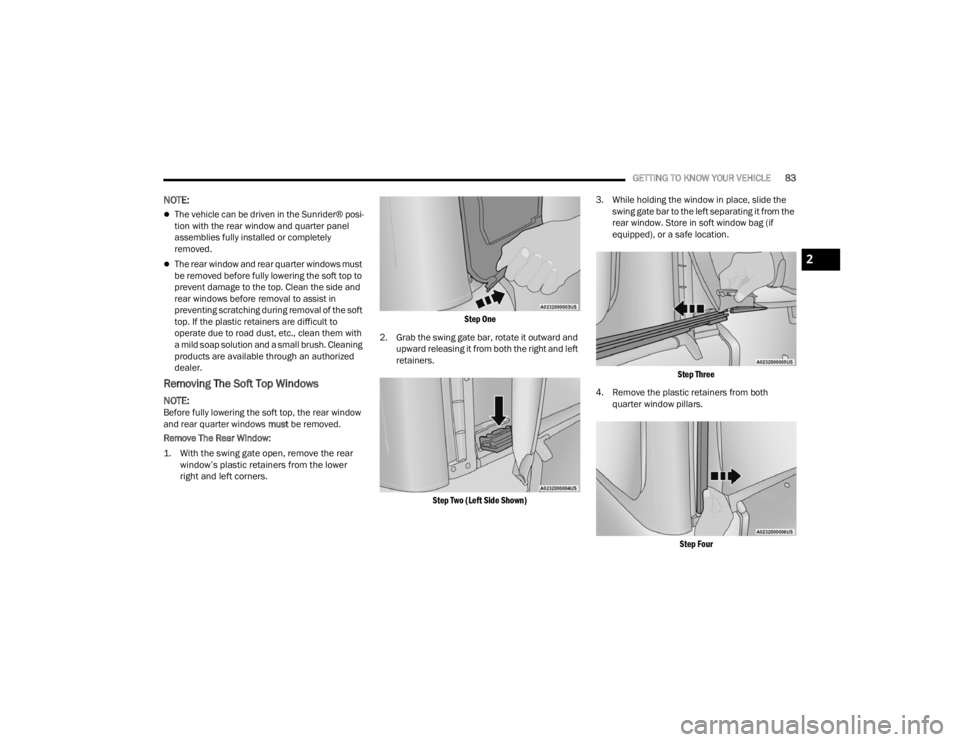 JEEP WRANGLER 4XE JL 2022 Manual Online 
2

22_JL_OM_EN_USC_t.book  Page 83   