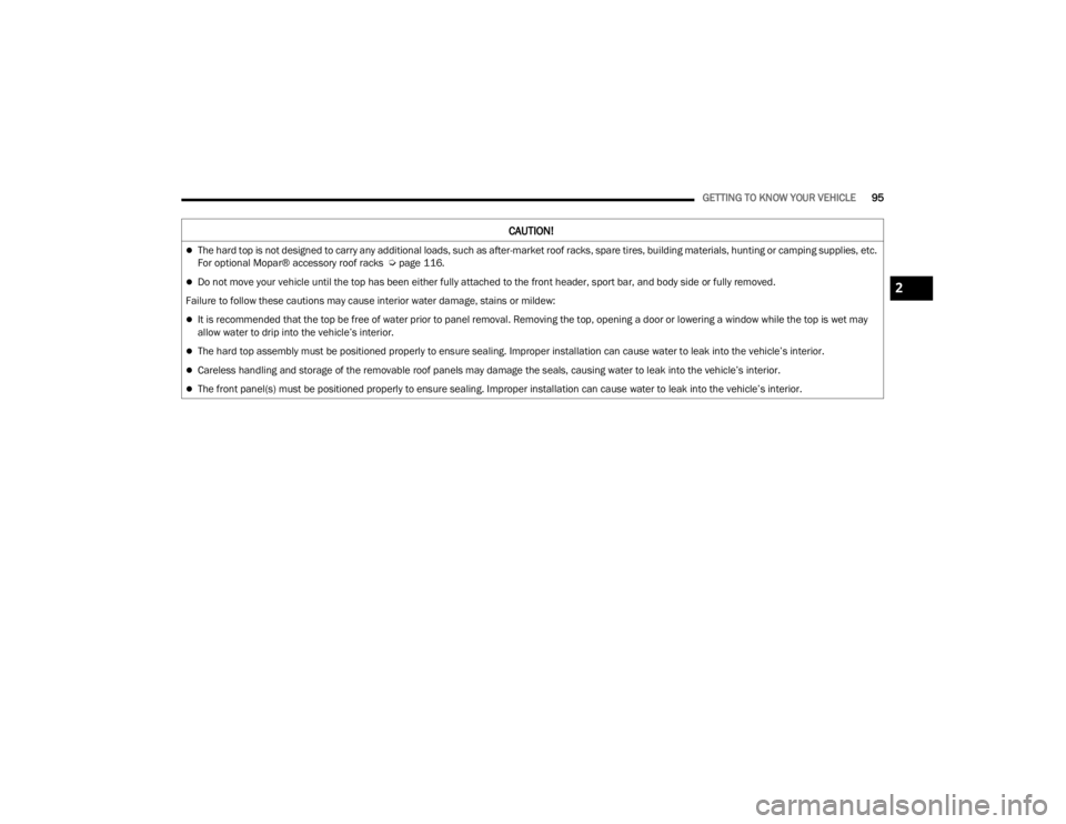 JEEP WRANGLER 4XE JL 2022  Owners Manual 2

22_JL_OM_EN_USC_t.book  Page 95   