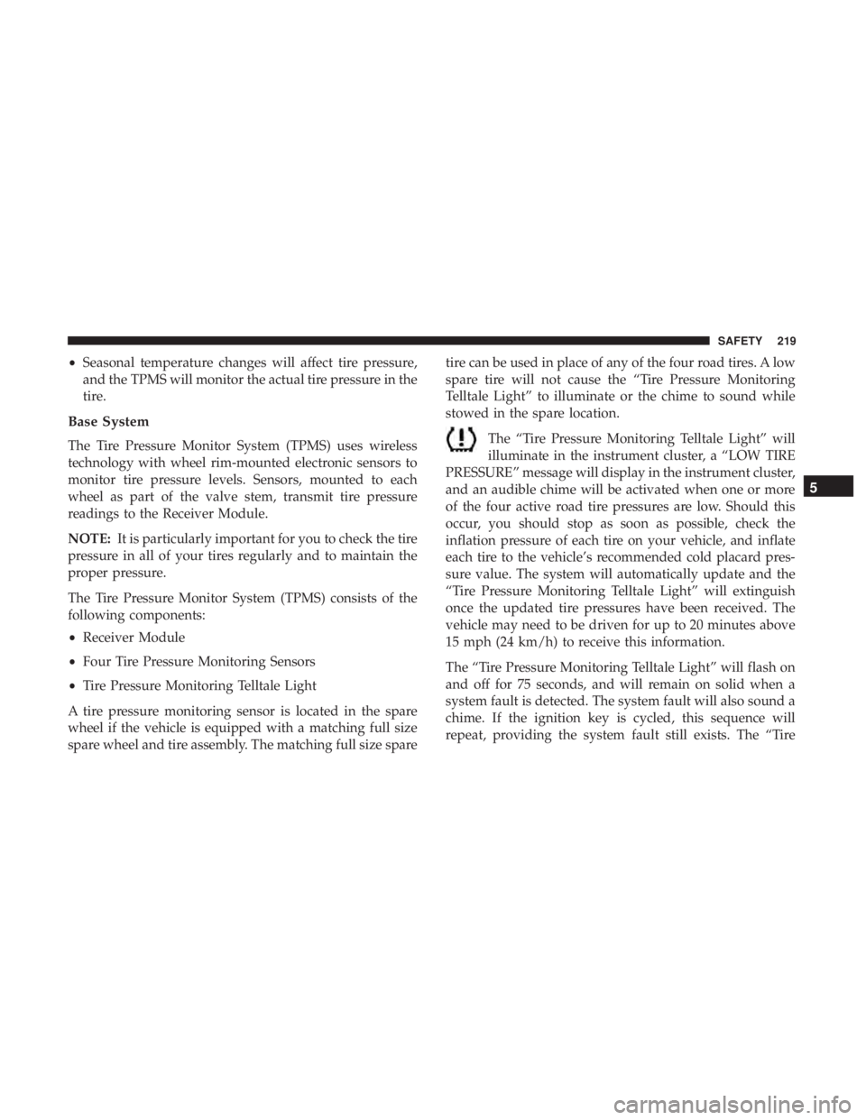 JEEP WRANGLER JK 2018  Owners Manual 5
SAFETY 219 