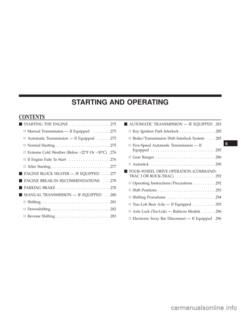 JEEP WRANGLER JK 2018  Owners Manual 