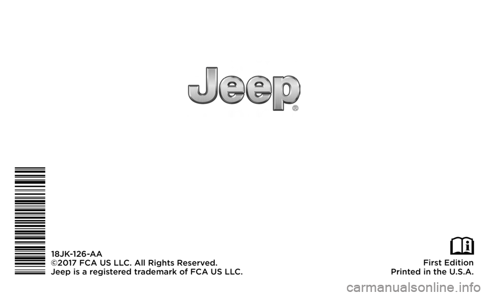 JEEP WRANGLER JK 2018 Owners Manual JEEP WRANGLER JK 2018 Owners Manual