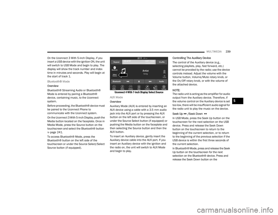JEEP WRANGLER 2022  Owners Manual 5

21_JL_OM_EN_USC_t.book  Page 239   