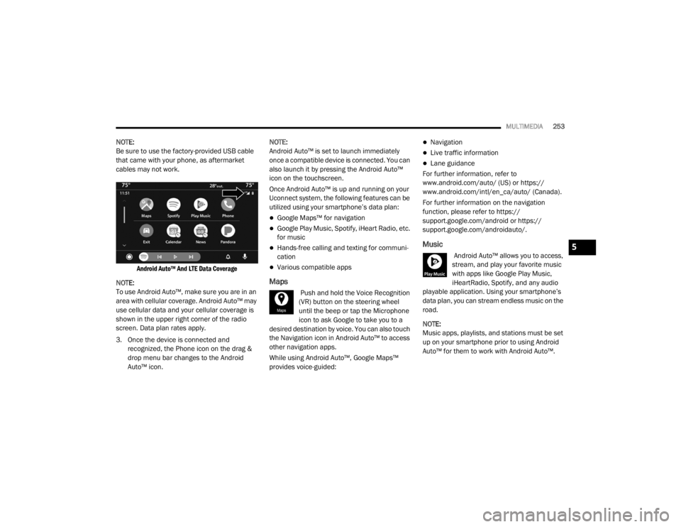 JEEP WRANGLER 2022  Owners Manual 5

21_JL_OM_EN_USC_t.book  Page 253   
