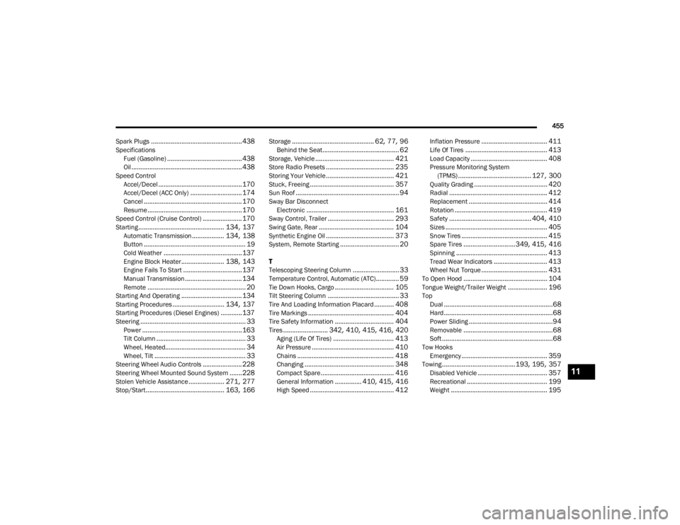 JEEP WRANGLER 2022 Owners Manual 11
21_JL_OM_EN_USC_t.book Page 455 JEEP WRANGLER 2022 Owners Manual 11
21_JL_OM_EN_USC_t.book Page 455