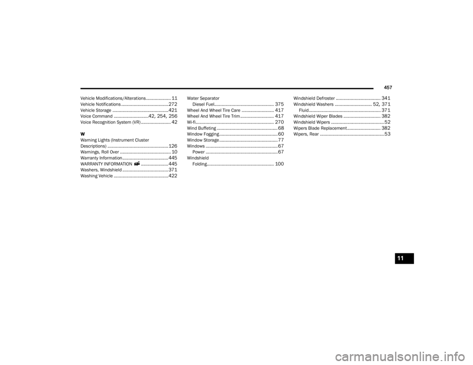 JEEP WRANGLER 2022 Owners Manual 11
21_JL_OM_EN_USC_t.book Page 457 JEEP WRANGLER 2022 Owners Manual 11
21_JL_OM_EN_USC_t.book Page 457
