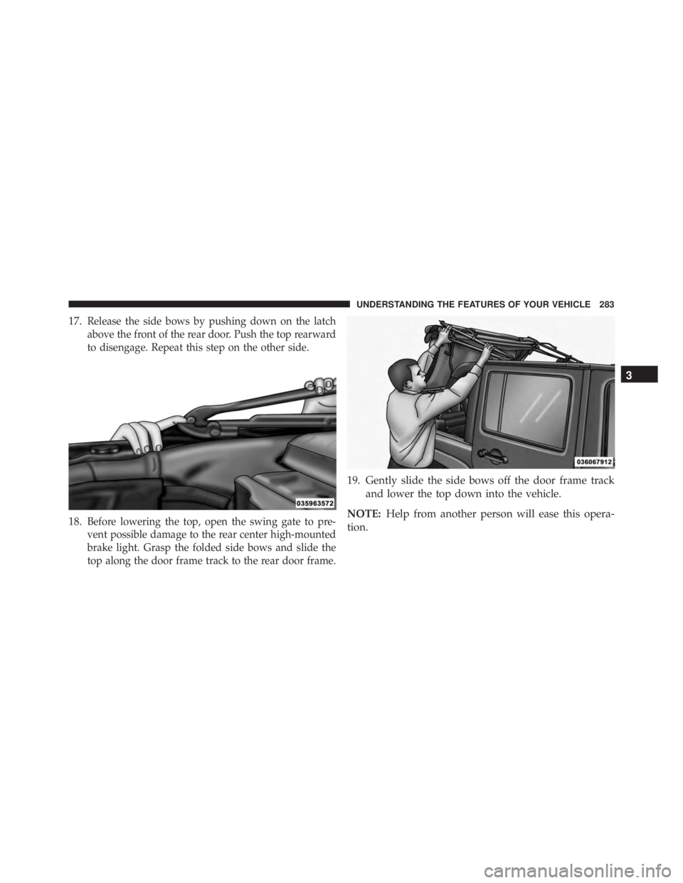 JEEP WRANGLER 2016  Owners Manual 3
UNDERSTANDING THE FEATURES OF YOUR VEHICLE 283 