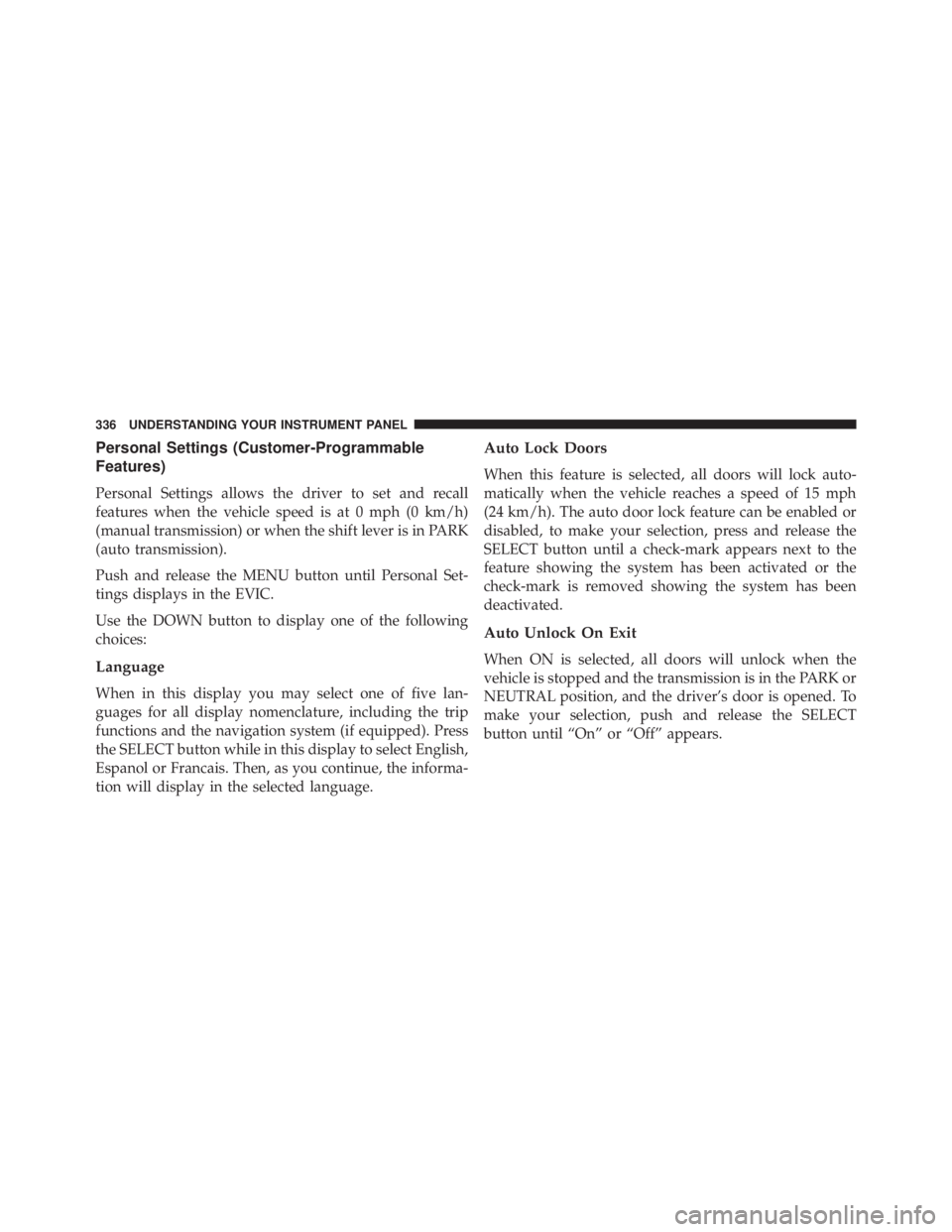JEEP WRANGLER 2015 Owners Manual JEEP WRANGLER 2015 Owners Manual