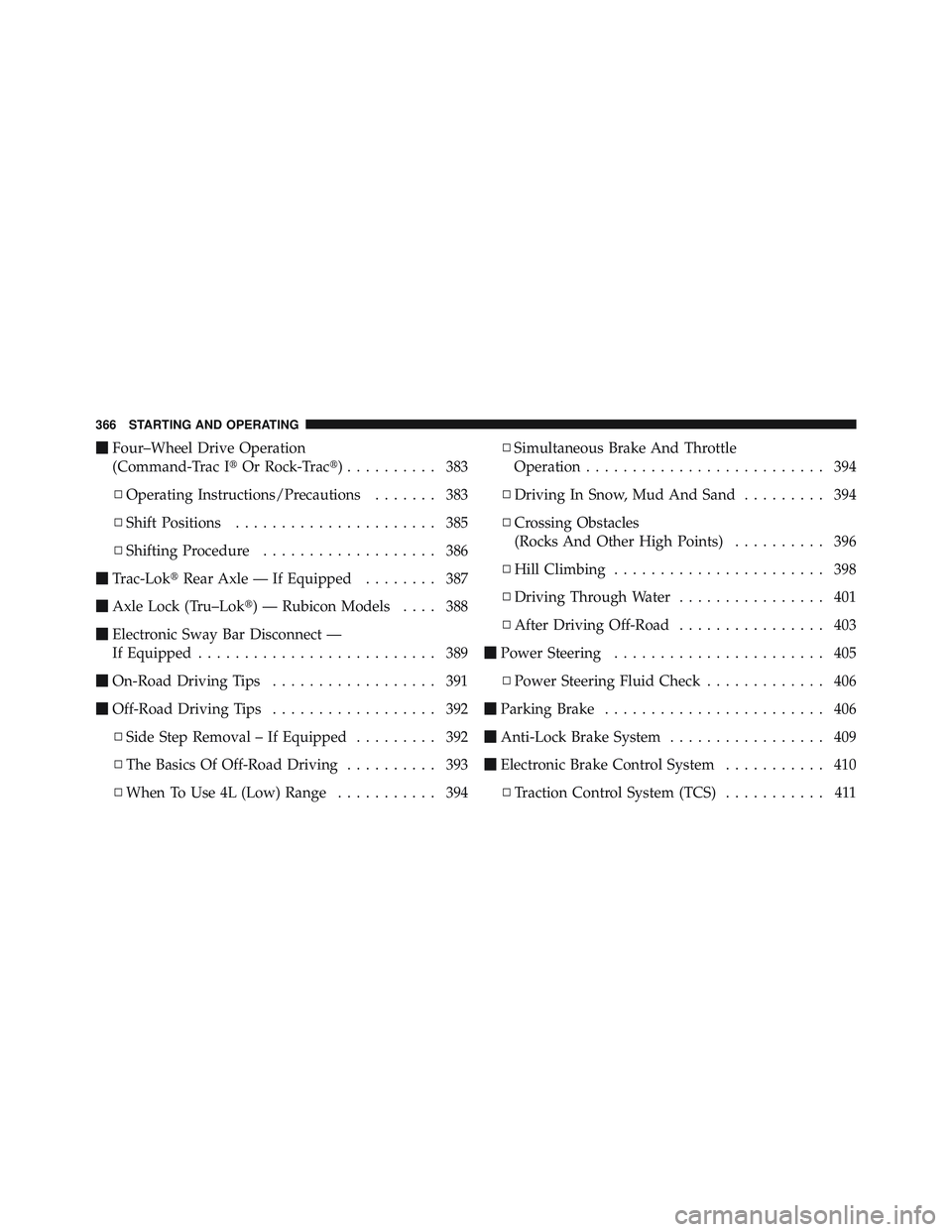 JEEP WRANGLER 2011  Owners Manual 