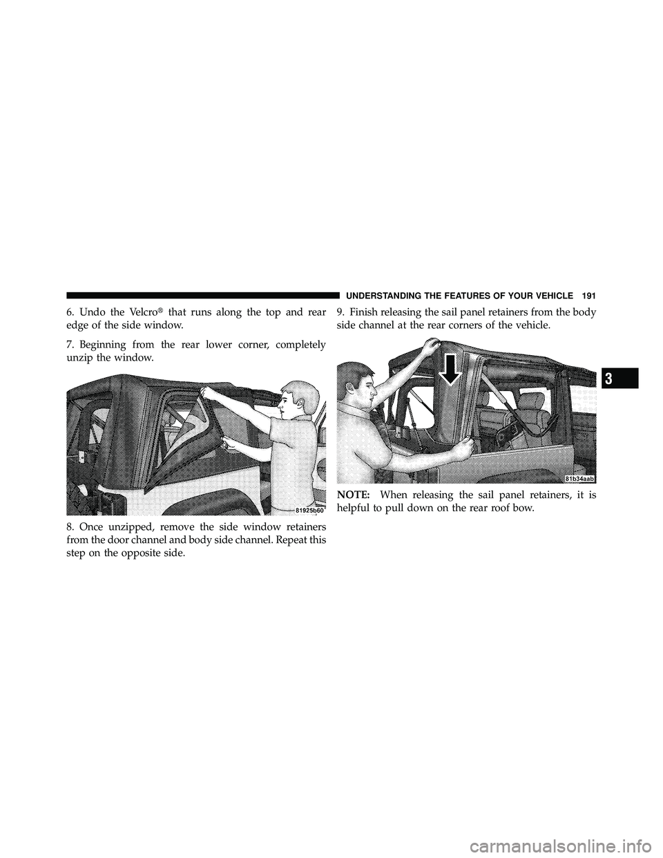 JEEP WRANGLER 2010  Owners Manual 3
UNDERSTANDING THE FEATURES OF YOUR VEHICLE 191 