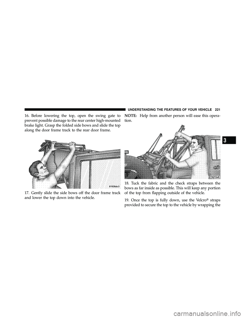 JEEP WRANGLER 2010  Owners Manual 3
UNDERSTANDING THE FEATURES OF YOUR VEHICLE 221 