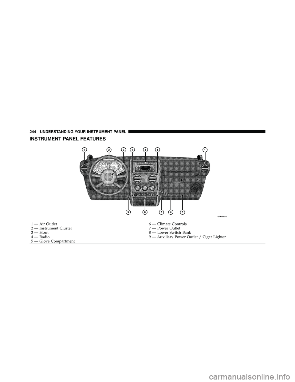 JEEP WRANGLER 2010  Owners Manual INSTRUMENT PANEL FEATURES 
