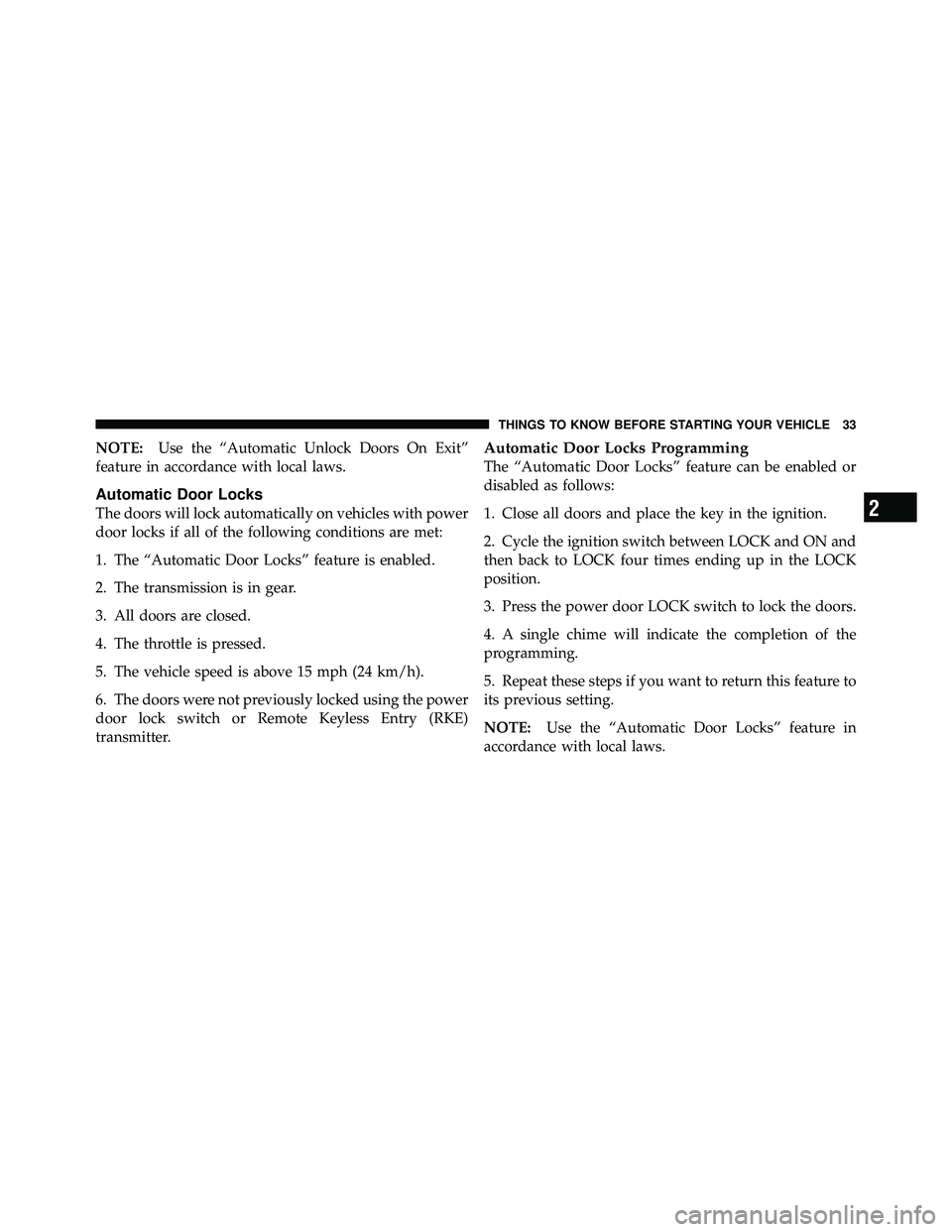 JEEP WRANGLER 2010 Owners Guide JEEP WRANGLER 2010 Owners Guide