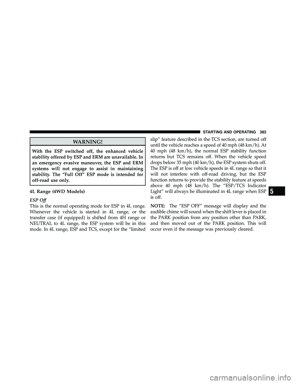 JEEP WRANGLER 2010  Owners Manual 