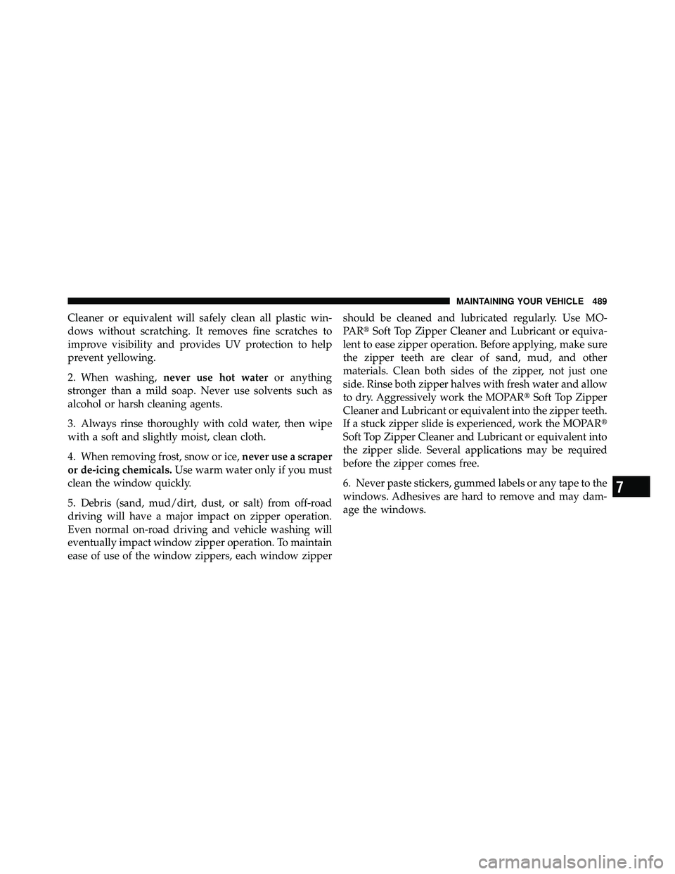 JEEP WRANGLER 2010  Owners Manual 
