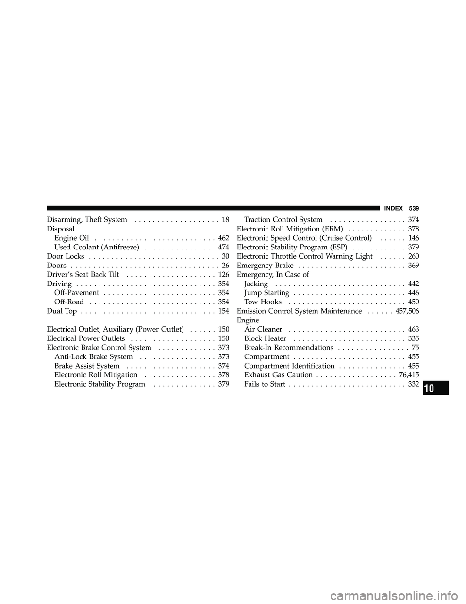 JEEP WRANGLER 2010  Owners Manual 