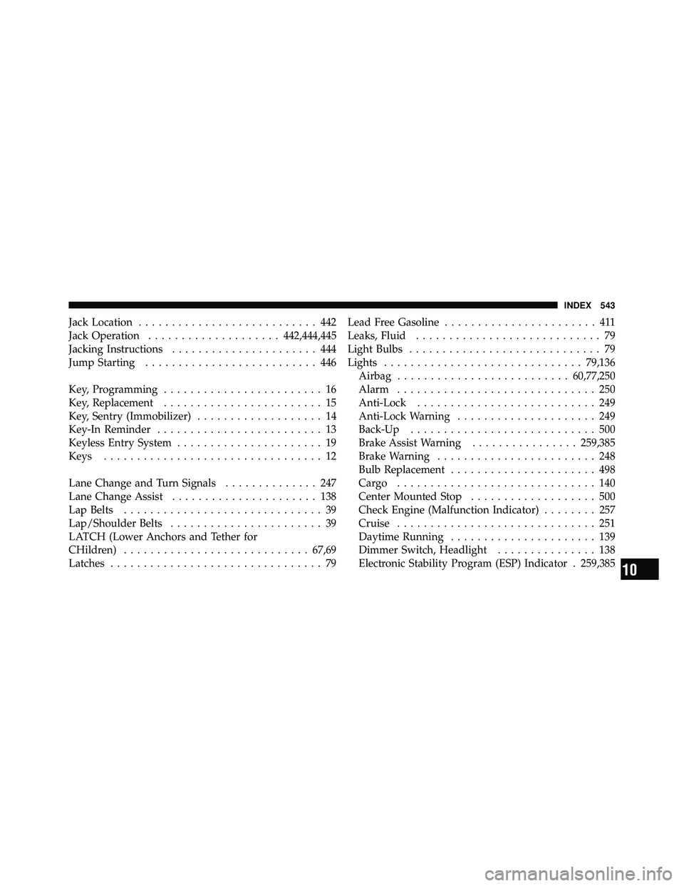 JEEP WRANGLER 2010 Owners Manual JEEP WRANGLER 2010 Owners Manual