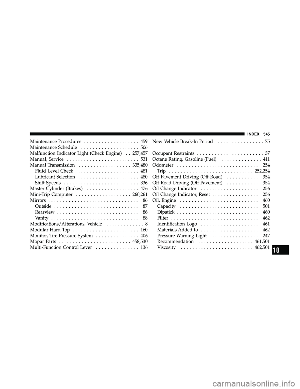 JEEP WRANGLER 2010 Owners Manual JEEP WRANGLER 2010 Owners Manual