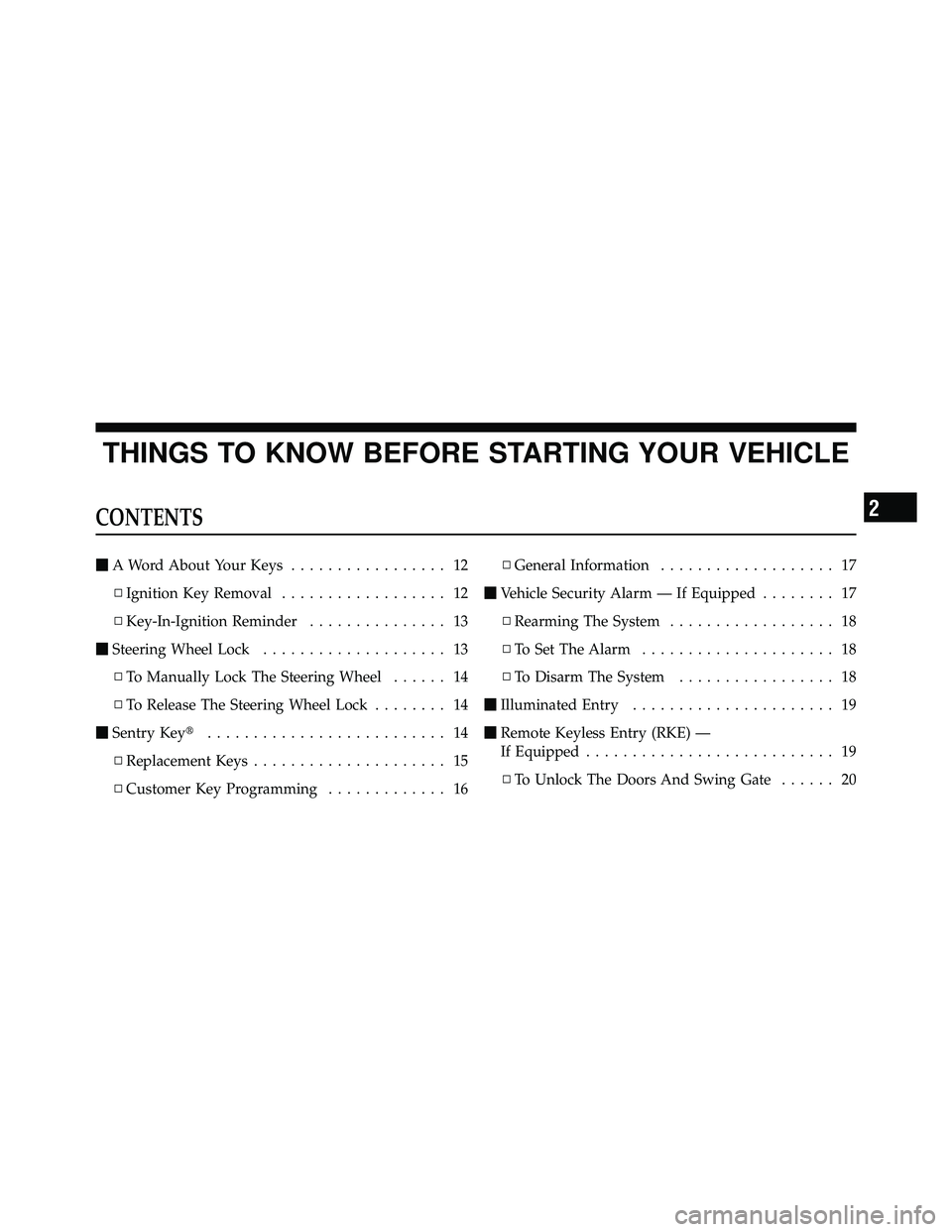 JEEP WRANGLER 2009 User Guide 