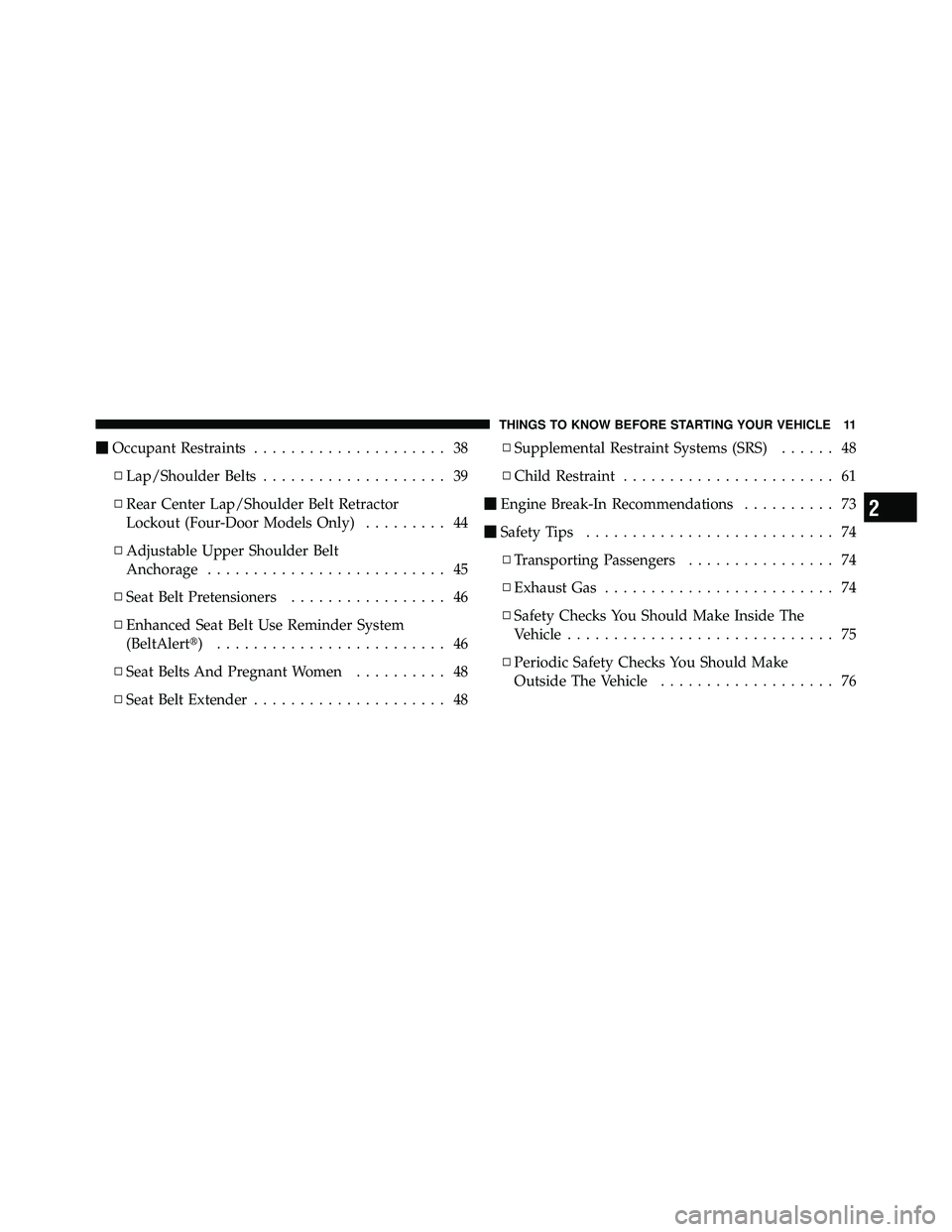 JEEP WRANGLER 2009 User Guide 