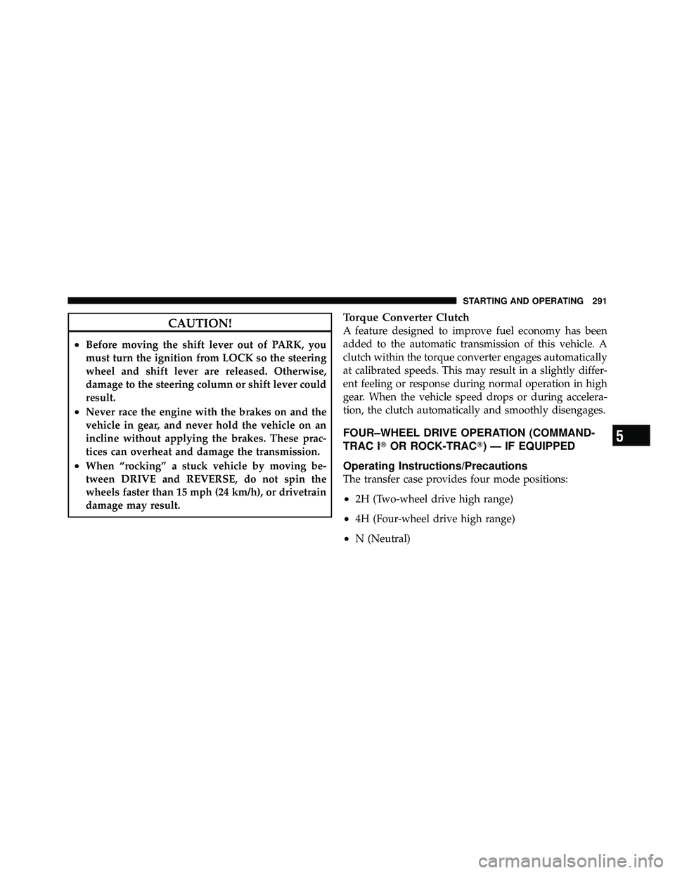 JEEP WRANGLER 2009  Owners Manual 
