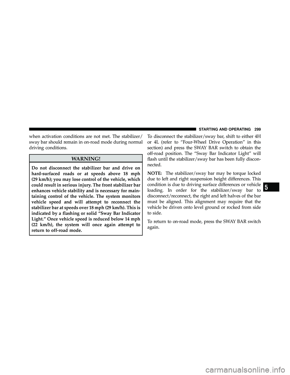 JEEP WRANGLER 2009  Owners Manual 