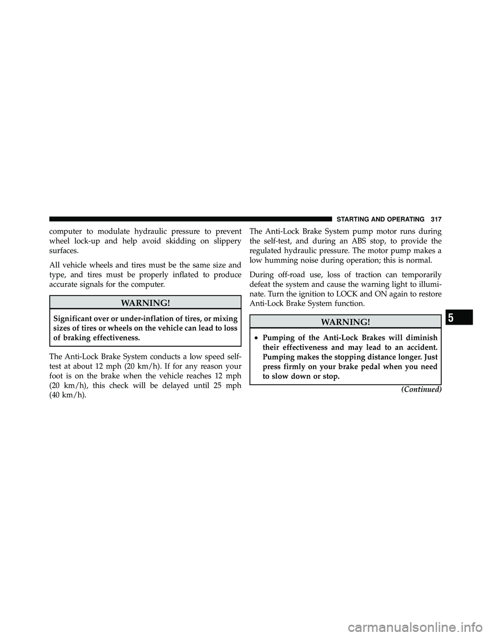 JEEP WRANGLER 2009  Owners Manual 