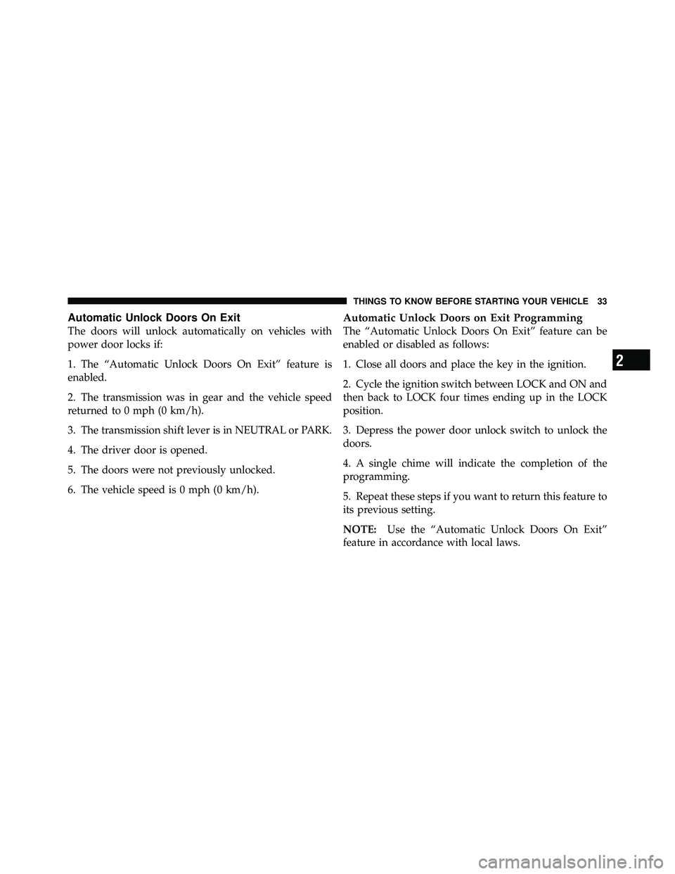 JEEP WRANGLER 2009 Owners Guide 