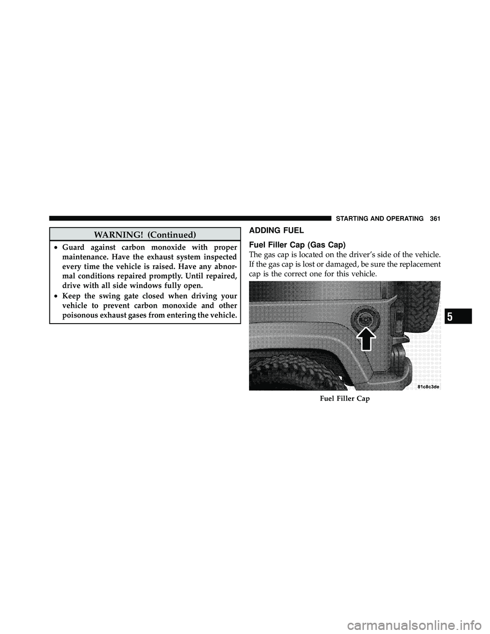 JEEP WRANGLER 2009  Owners Manual 