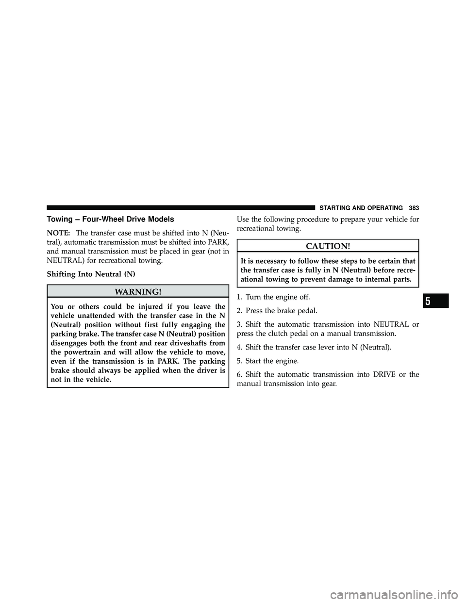 JEEP WRANGLER 2009  Owners Manual 
