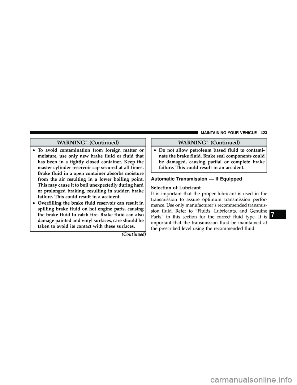 JEEP WRANGLER 2009  Owners Manual 