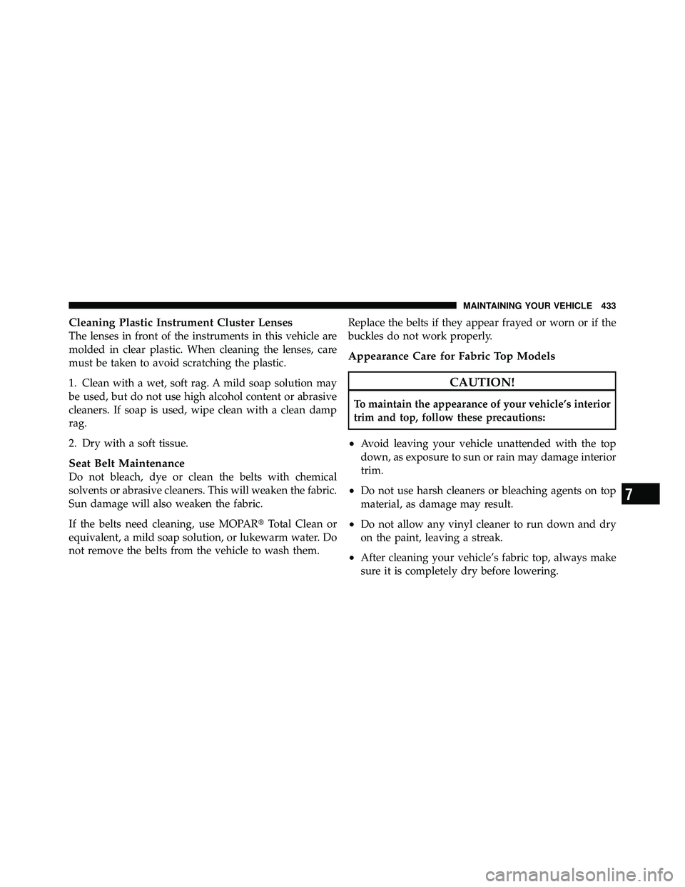 JEEP WRANGLER 2009  Owners Manual 