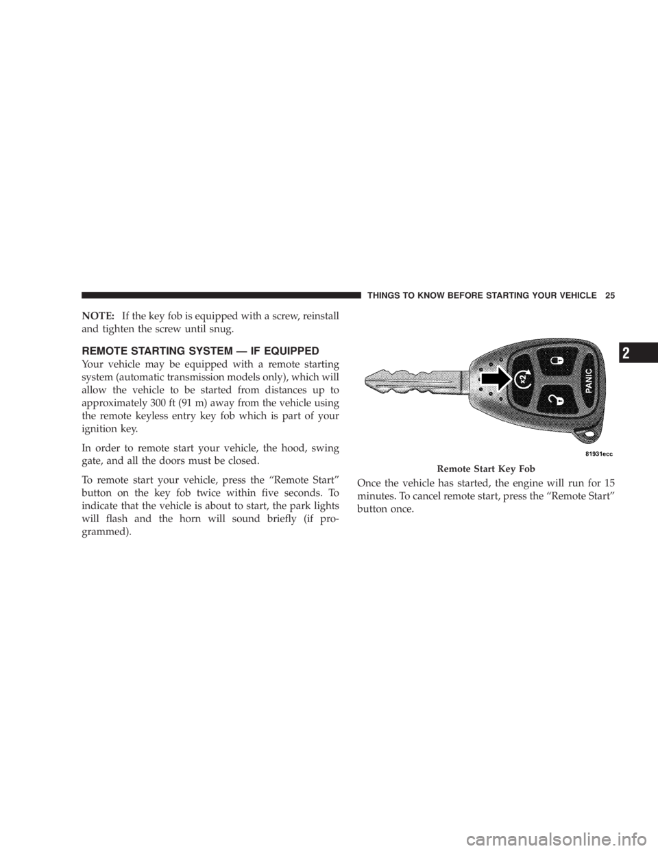 JEEP WRANGLER 2008 Owners Manual 2 