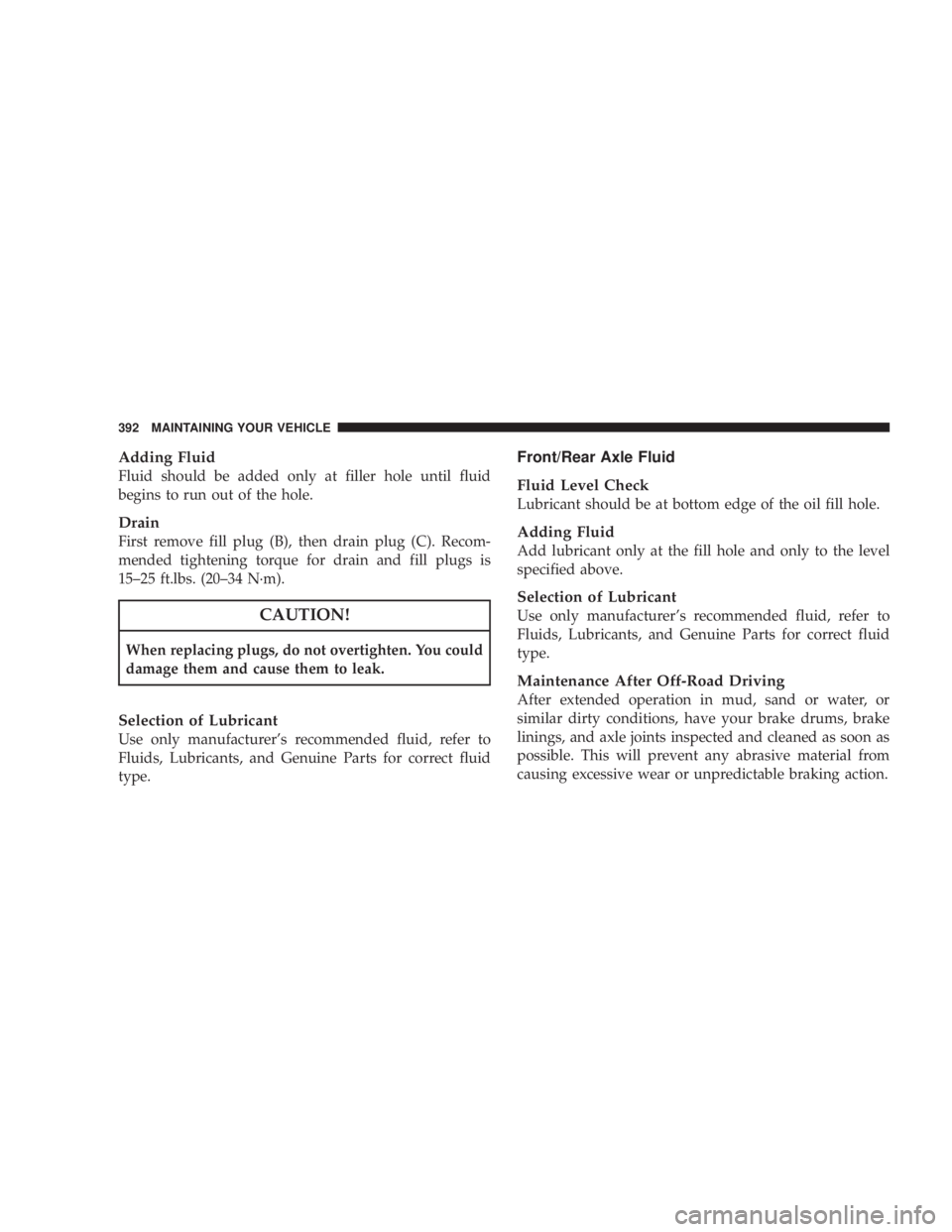 JEEP WRANGLER 2007 Owners Manual JEEP WRANGLER 2007 Owners Manual