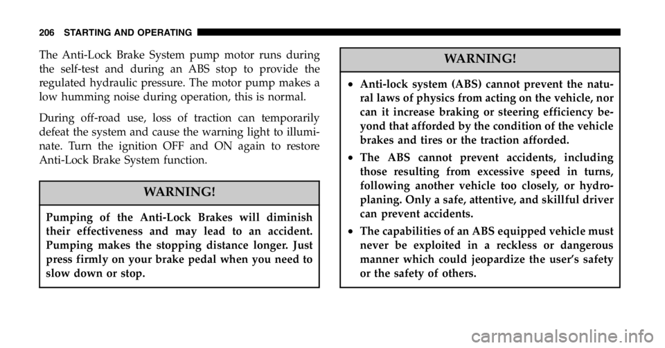 JEEP WRANGLER 2006 Owners Manual 3 JEEP WRANGLER 2006 Owners Manual 3