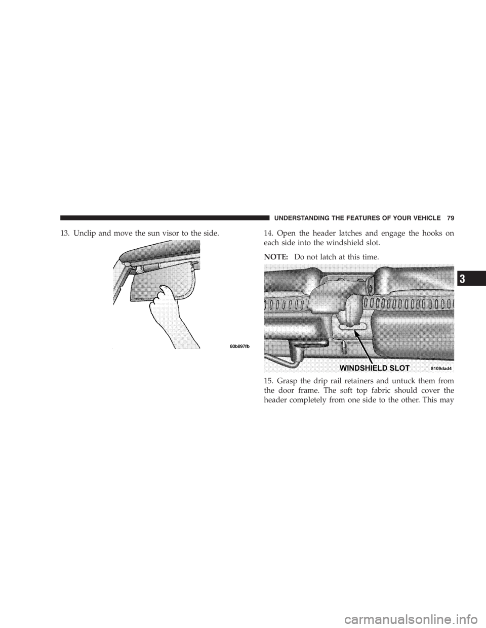 JEEP WRANGLER 2000 Manual PDF When parking your vehicle, always leave a manual
transmission in first gear and apply the parking
brake fully to guard against vehicle movement and
possible injury or damage. Never use any gear as a
s