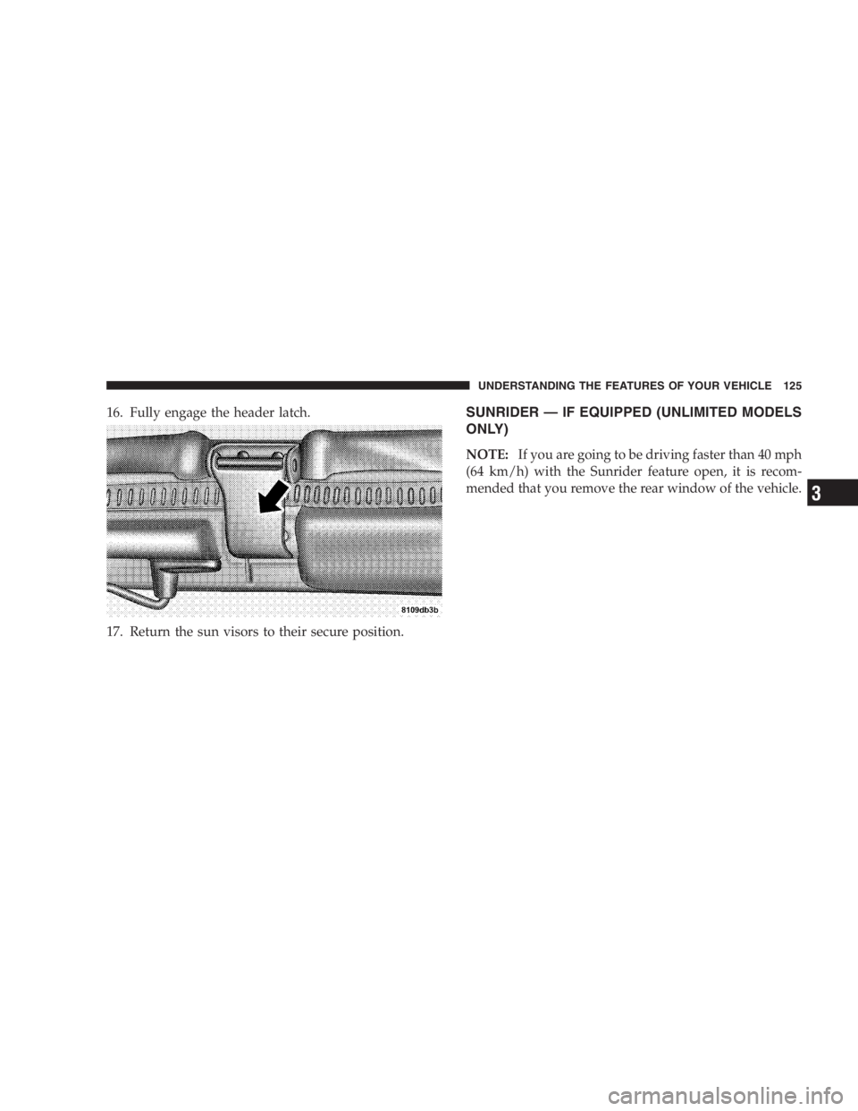 JEEP WRANGLER 1998  Owners Manual EXAMPLE:
Size Designation:
P= Passenger car tire size based on U.S. design standards
....blank....= Passenger car tire based on European design standards
LT= Light Truck tire based on U.S. design st