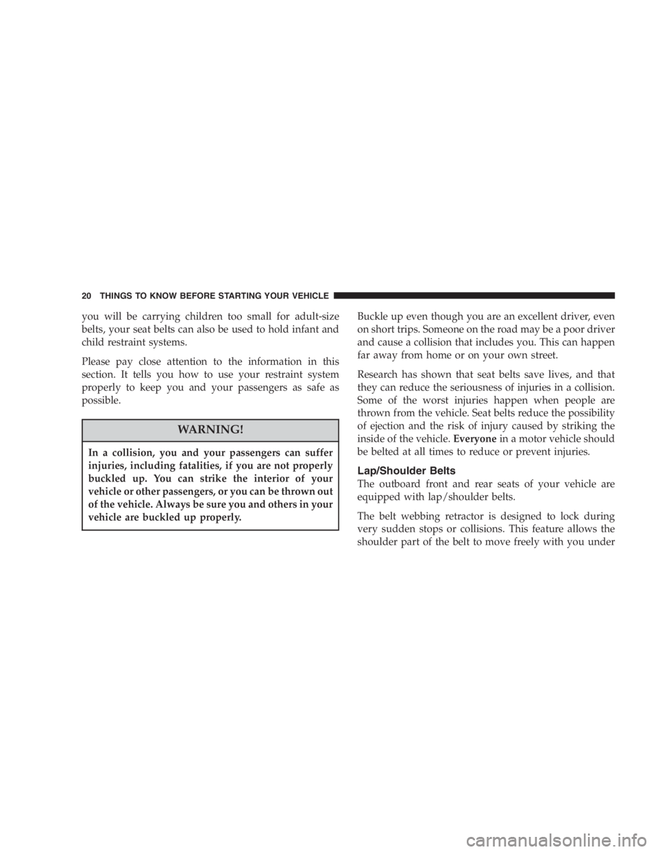 JEEP WRANGLER 1998 User Guide 