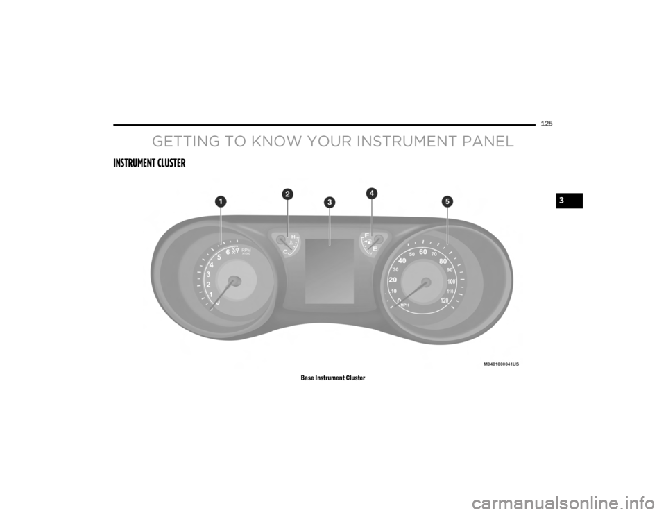JEEP WRANGLER UNLIMITED SPORT 2020  Owners Manual GETTING TO KNOW YOUR INSTRUMENT PANE�\f
INSTRUMENT C�\f�����