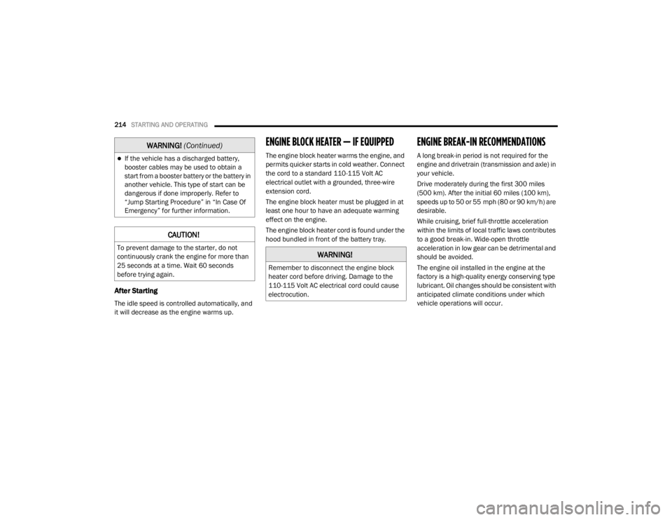 JEEP WRANGLER UNLIMITED SPORT 2020  Owners Manual �:�$�5�1�,�1�*� (Continued�\f 
