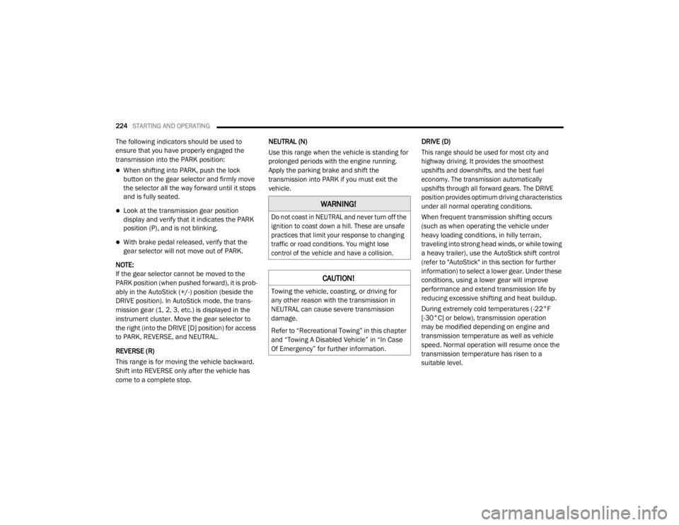 JEEP WRANGLER UNLIMITED SPORT 2020  Owners Manual �:�$�5�1�,�1�*�

��R��Q�R�W��F�R�D�V�W��L�Q��1�(�8�7�5�$�/��D�Q�G��Q�H�Y�H�U��W�X�U�Q��R�I�I��W�K�H�
�L�J�Q�L�W�L�R�Q��W�R��F�R�D�V�W��G�R�Z�Q��D��K�L�O�O���7�K�H�V�H��D�U�H��X�Q�