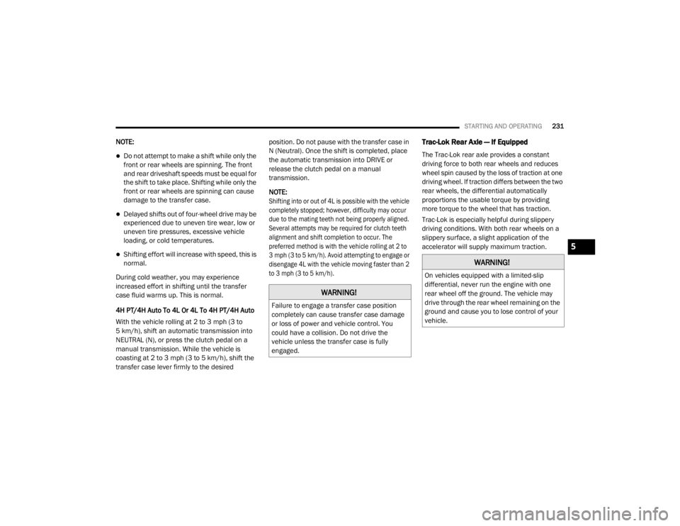 JEEP WRANGLER UNLIMITED SPORT 2020  Owners Manual �:�$�5�1�,�1�*�
�)�D�L�O�X�U�H��W�R��H�Q�J�D�J�H��D��W�U�D�Q�V�I�H�U��F�D�V�H��S�R�V�L�W�L�R�Q�
�F�R�P�S�O�H�W�H�O�\��F�D�Q��F�D�X�V�H��W�U�D�Q�V�I�H�U��F�D�V�H��G�D�P�D�J�H�
�R�U��O�R�