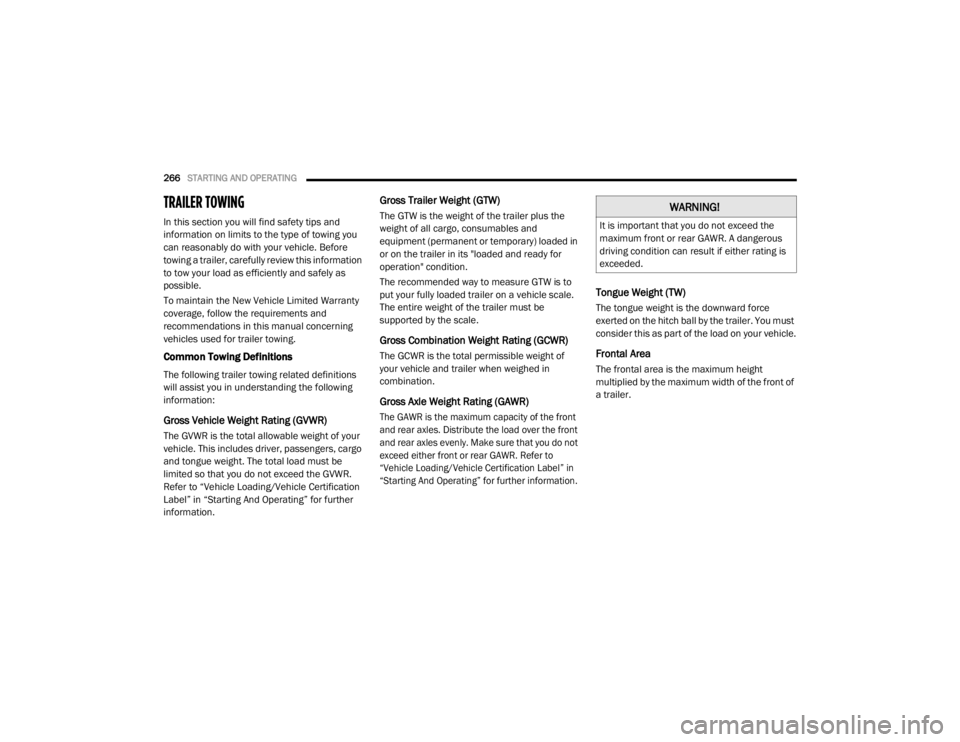 JEEP WRANGLER UNLIMITED SPORT 2020  Owners Manual �:�$�5�1�,�1�*�
�,�W��L�V��L�P�S�R�U�W�D�Q�W��W�K�D�W��\�R�X��G�R��Q�R�W��H�[�F�H�H�G��W�K�H�
�P�D�[�L�P�X�P��I�U�R�Q�W��R�U��U�H�D�U��*�$�:�5���$��G�D�Q�J�H�U�R�X�V�
�G�U�L�Y�L�Q�J�