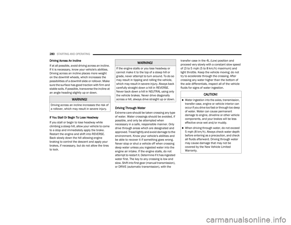 JEEP WRANGLER UNLIMITED SPORT 2020  Owners Manual �:�$�5�1�,�1�*�
��U�L�Y�L�Q�J��D�F�U�R�V�V��D�Q��L�Q�F�O�L�Q�H��L�Q�F�U�H�D�V�H�V��W�K�H��U�L�V�N��R�I�
�D��U�R�O�O�R�Y�H�U���Z�K�L�F�K��P�D�\��U�H�V�X�O�W��L�Q��V�H�Y�H�U�H��L�Q�M�X