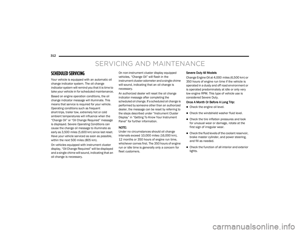 JEEP WRANGLER UNLIMITED SPORT 2020  Owners Manual 
